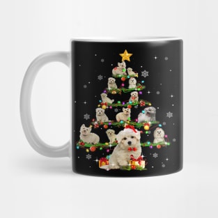 Maltese Tree Christmas Santa Hat Paw Up Star X Mas Mug